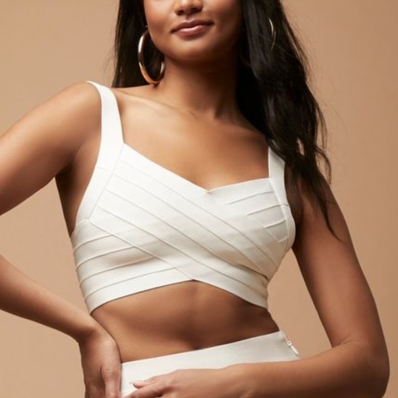 Herve Leger Tops - Forever 21 X Herve Leger white bandage crop top